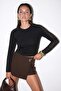 Black Long Sleeve Lace Detailed Lycra Bodysuit Tdrss26Bd00005 - 2