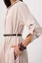 Stone Leather Belt Detailed Modal Fabric Midi Length Woven Dress Tctss26Eb00192 - 3