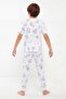 Ecru Crayon Gift Paintable Unisex Children's Pajama Set Tkdss26Pt00018 - 6