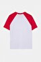 White-Red Low Shoulder Regular Color Block 100% Cotton T-Shirt Tmnss26Ts00079 - 10