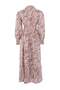 Brown Silky Fabric Sleeve End Gipeli Shawl Pattern Maxi Belted Woven Hijab Dress Tctss26Eb00160 - 6
