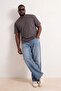 Stone- Ecru -Anthracite Regular 3-Pack 100% Cotton Plus Size T-Shirt Tmnss24Bf00059 - 9