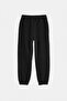 Black Plain/Basic Boys' Jogger Thick Non-Embossed Knitted Sweatpants Tkdaw27Ea00010 - 7