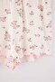 White Floral Baby Overlock Detailed Shorts Knitted Pajama Set Thmss25Pt00205 - 5
