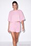 Pink Bat Sleeve Detailed Shorts Set Tdrss26Au00107 - 4