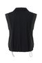 Black Sleeveless Zippered Waist-Adjustable Top with Elastic Waist and Comfortable Fit Pants with Garnish Set Tdrss26Au00109 - 6