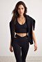 Black Diver/Scuba Fabric Supported/Shape-Making Knitted Sports Bra Thmaw27Ss00001 - 4
