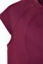 Vişne Fermuarlı Dalgıç/Scuba Kumaş Crop Örme Spor Üst/Bluz THMAW27BZ00003 - 7