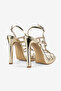 Women's Gold Platform Heeled Shoes - 6