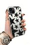 iPhone 15 Compatible Silicone Edge Hard Back Anti-Fall Case Star Patterns