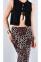 Women's Crew Neck Front Tie Lace Detailed Knitwear Cardigan