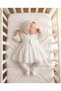 Magnolia 4-Piece Luxury Mevlüt Set with Scallop Detail, 100% Cotton, Special Occasion Dress for Baby Girl