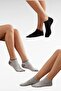 Women's Patterned Cotton Booties Socks Set of 3 - 5
