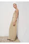 Mid Waist Straight Cut Fabric Pants - 2