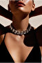 Harmonia Diamond Look Baguette Square Model Choker Necklace - 2