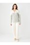 Ecru High Waist Wide Leg Knitted Modal Pants