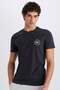 100% Cotton Slim Fit Crew Neck Printed Short Sleeve T-Shirt C2079Ax24Sm