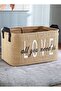 Set of 2 Jute, Inner Cabinet Laundry Children's Room Toy Organizer Folding, Storage Basket Organizer - 4
