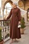 Reyel Cross Tie Dress 1464 - Bitter Brown