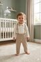 Baby Boy Classic Salopet Set Striped Trousers Suspender Shirt Collar 0-12 Months