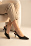 Phoebe Lia Women's Pointed Toe Open Back Thin Heeled Shoes 0012200 Black Patent Leather - 2