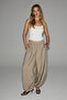 Tensellet women's tencel fabric barrel beige pants - 4