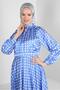 GEOMETRIC PATTERNED BELT DRESS 43689 - 2