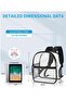 Heavy Duty Clear Backpack,12x12x6,Wide Straps,for Stadium,School,Travel - 3
