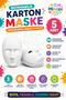 5 Pieces, Cardboard Mask, Paintable, Educational Mask Painting, Activity and Hobby Mask
