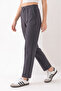 Women's Smoked Modal Fabric Balloon Model Ribbed Front Comfortable Fit Pants - 3