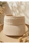 Premium Milk Coffee Knitted Knitwear Visor Hat Flexible Structure Breathable Sports Tennis Sunshade - 2
