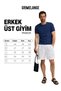 Primor Men's Soft and Flexible Fabric Organic Cotton Round Neck Navy Blue T-Shirt - 6