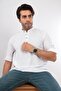 Slim Fit Long Sleeve Court Collar Half Placket Men's Shirt with Gift Box Fs-003687 - White - 7