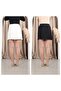 Women's 2-Pack Pleated Skirt, Hijab-Friendly, Elastic Waist, Mini Complementary Black Ecru Pleated Skirt - 6