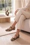 Luna-Leopar Babet Brown Mary Jane Suede Nubuck Ballet Flats with Combed Soles 1 No. 1 Large Size Must Be Bought Separately - 6