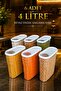 6 Pcs 4 Liter Food and Grain Storage Container Pantry Box Set of 6 Luxury Stylish Box White - 3