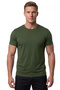 Men's Khaki Slim Fit 90% Cotton Lycra Soft Textured Basic T-Shirt 1801131 - 2