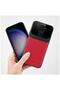 Xiaomi Redmi Note 9 Compatible Case Lens Leather Case Red - 3