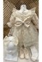 Baby Girl Cream Lace Mevlüt Dress Set - 4-Piece Set with Shoes and Bandana 0-3 3-6 Months - 3