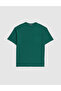 Dark Green Comfort Fit 100% Cotton Crew Neck Basic T-Shirt 50325300-Vr079 - 7