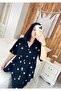 Hairless Black Color Heart Patterned Short Sleeve Maternity Pajama Set - 3