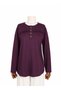 Women's Lycra Mid-Age and Above Four Seasons Mother's Combed Cotton Blouse New Season Striped Stripe Button Detail - 6