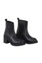 Black Leather Women's Heeled Boots 39Wb8120 - 2