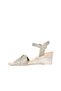 Green Leather Women's Wedge Heeled Sandals 01Wq8601 - 3