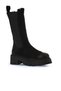 Black Nubuck Women's Wedge Heeled Boots 01Wv3115 - 2