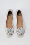 White Leather Women's Flat Ballerinas 01Ws4807 - 5