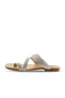 White Leather Women's Flip Flops 01Wu3418 - 4