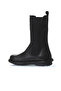 Black Leather Women's Flat Boots 01Wv7506 - 4