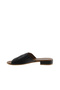 Black Khv-Beige Leather Women's Flat Slippers 01Wu3100 - 4