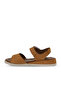 Tan Light Nubuck Women's Flat Sandals 01Wy5100 - 3